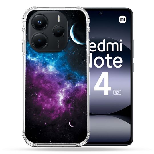 Coque Renforcée Pour Xiaomi Redmi Note 14 5G Univers Bleu Violet