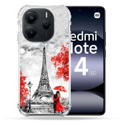 Coque Renforcée Pour Xiaomi Redmi Note 14 5G Voyage France Paris Rouge