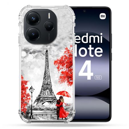 Coque Renforcée Pour Xiaomi Redmi Note 14 5G Voyage France Paris Rouge