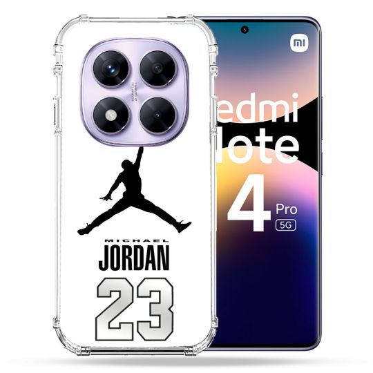 Coque Renforcée Pour Xiaomi Redmi Note 14 PRO 5G Jordan 23 Blanc