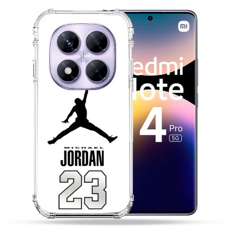 Coque Renforcée Pour Xiaomi Redmi Note 14 PRO 5G Jordan 23 Blanc