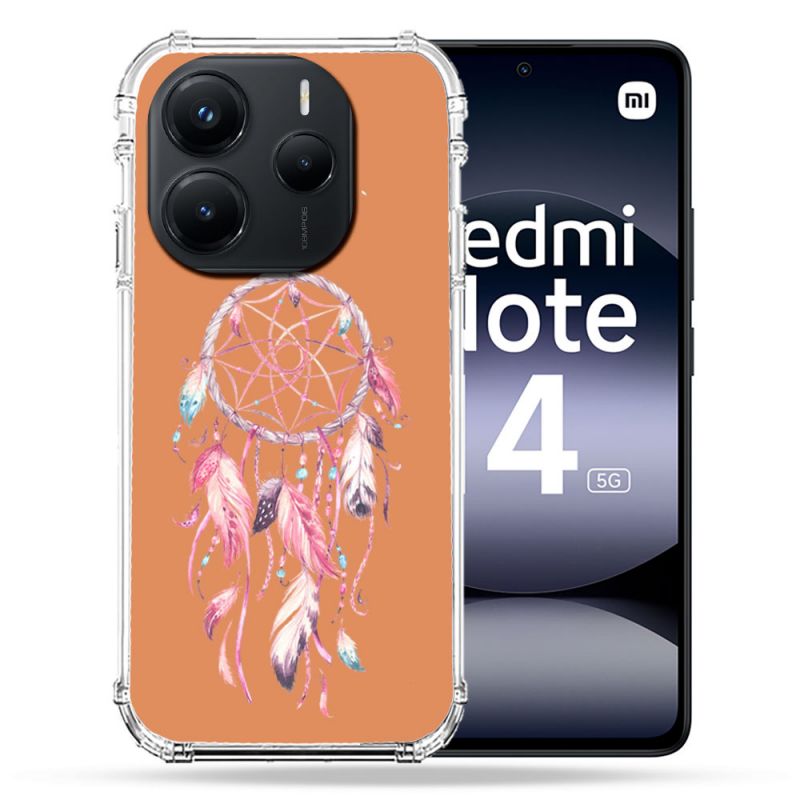 Coque Renforcée Transparente Pour Xiaomi Redmi Note 14 5G Attrape Reve Rose