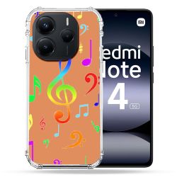 Coque Renforcée Transparente Pour Xiaomi Redmi Note 14 5G Note Musique Colore