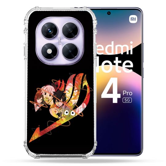 Coque Renforcée Pour Xiaomi Redmi Note 14 PRO 5G Manga Fairy Tail Logo Noir