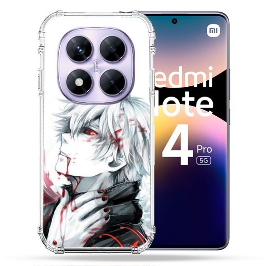 Coque Renforcée Pour Xiaomi Redmi Note 14 PRO 5G Manga Tokyo Ghoul Kaneki Blanc