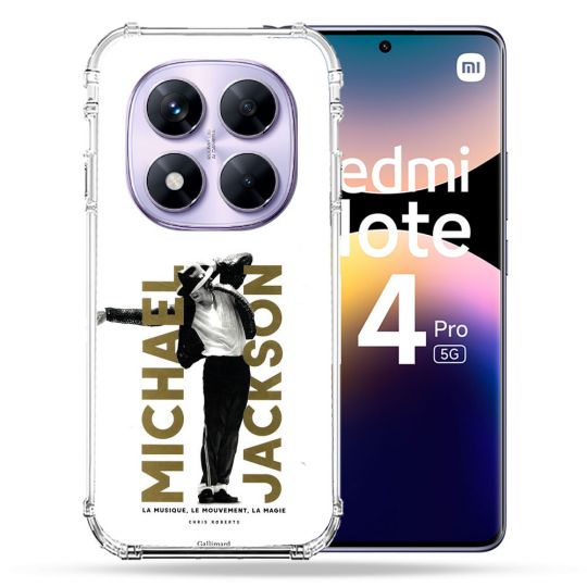 Coque Renforcée Pour Xiaomi Redmi Note 14 PRO 5G Michael Jackson Blanc