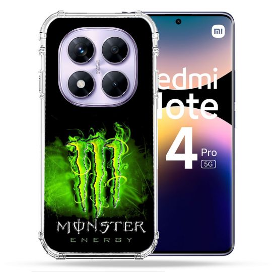 Coque Renforcée Pour Xiaomi Redmi Note 14 PRO 5G Monster Energy Vert