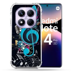 Coque Renforcée Pour Xiaomi Redmi Note 14 PRO 5G Musique Cle Sol Bleu