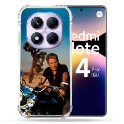 Coque Renforcée Pour Xiaomi Redmi Note 14 PRO 5G Musique Johnny Hallyday Moto