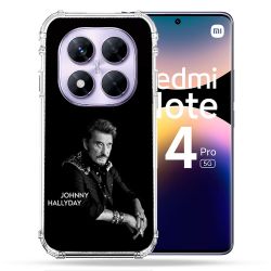 Coque Renforcée Pour Xiaomi Redmi Note 14 PRO 5G Musique Johnny Hallyday Noir