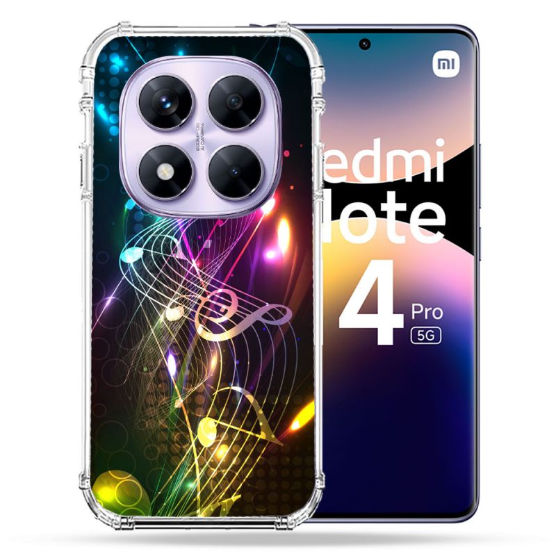 Coque Renforcée Pour Xiaomi Redmi Note 14 PRO 5G Musique Partition Multicolore