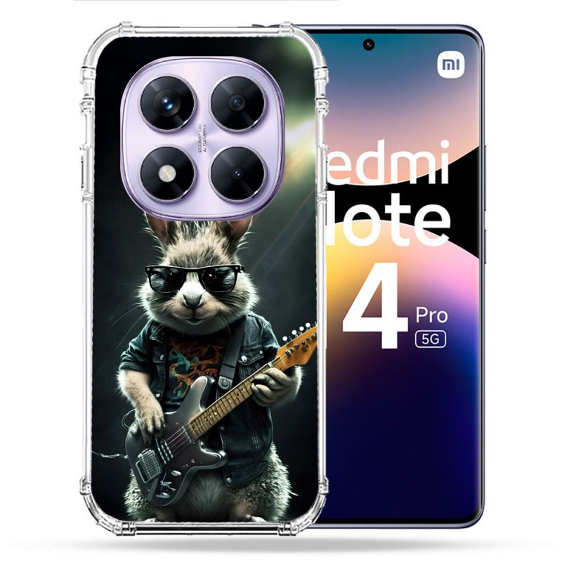 Coque Renforcée Pour Xiaomi Redmi Note 14 PRO 5G Musique Rock Lapin