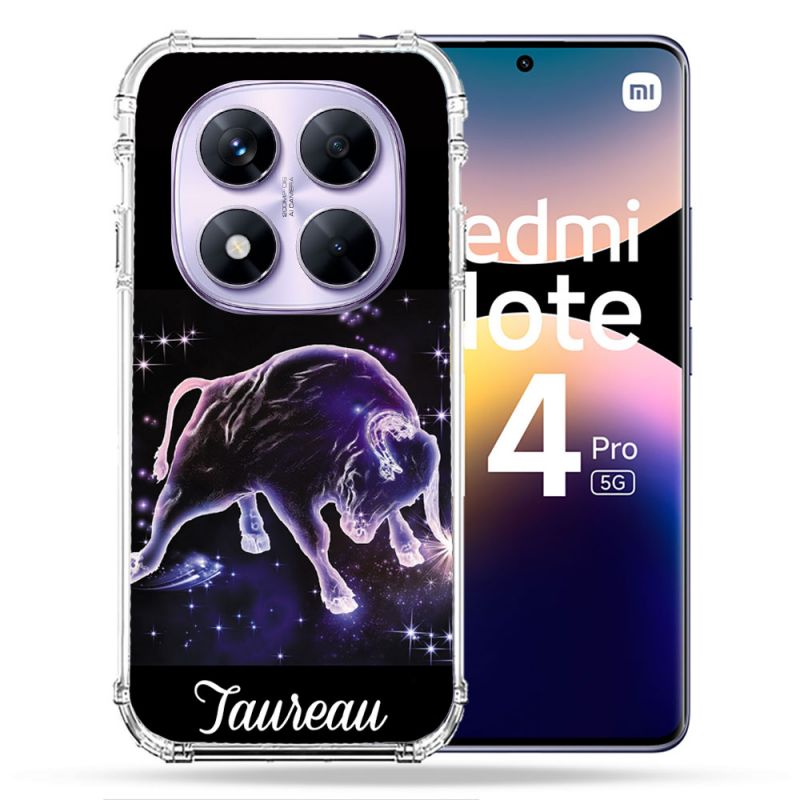 Coque Renforcée Pour Xiaomi Redmi Note 14 PRO 5G Signe Zodiaque 2 Taureau