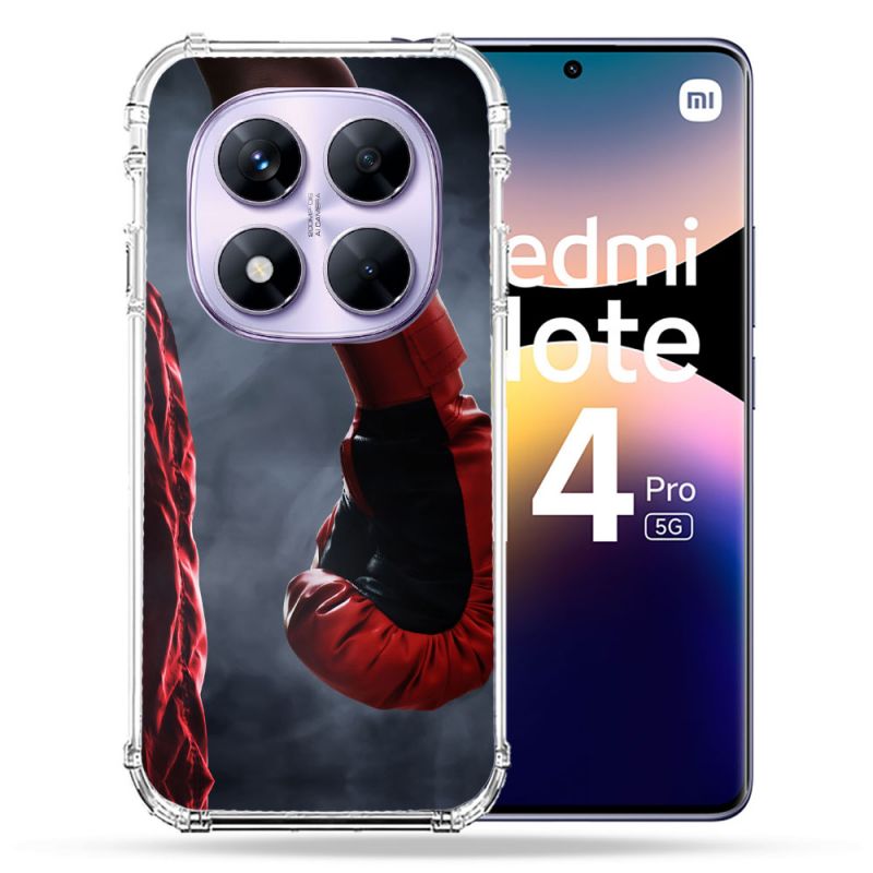 Coque Renforcée Pour Xiaomi Redmi Note 14 PRO 5G Sport Boxe Gant Rouge