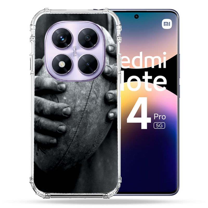 Coque Renforcée Pour Xiaomi Redmi Note 14 PRO 5G Sport Rugby Ballon Vintage