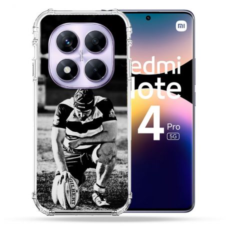 Coque Renforcée Pour Xiaomi Redmi Note 14 PRO 5G Sport Rugby Noir Blanc