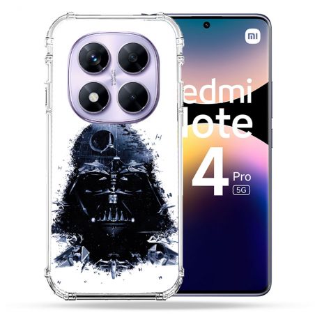 Coque Renforcée Pour Xiaomi Redmi Note 14 PRO 5G Star Wars - Dark Vador Blanc