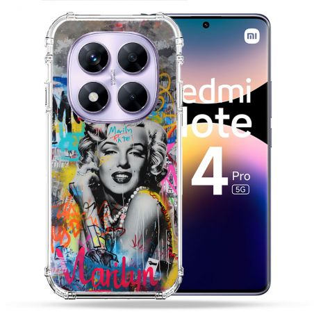 Coque Renforcée Pour Xiaomi Redmi Note 14 PRO 5G Street Art Maryline Monroe