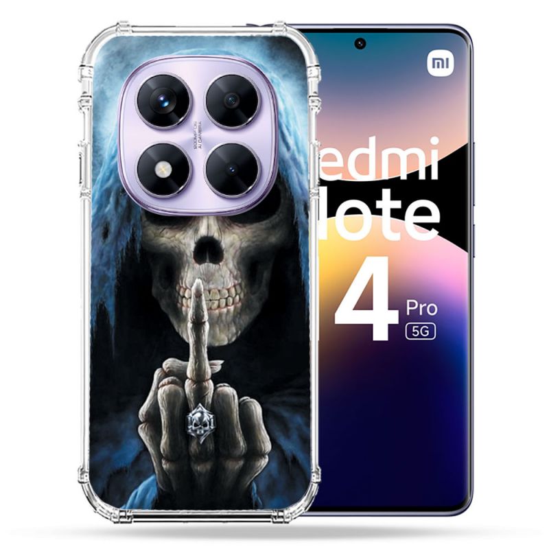 Coque Renforcée Pour Xiaomi Redmi Note 14 PRO 5G Tete de Mort Doigt