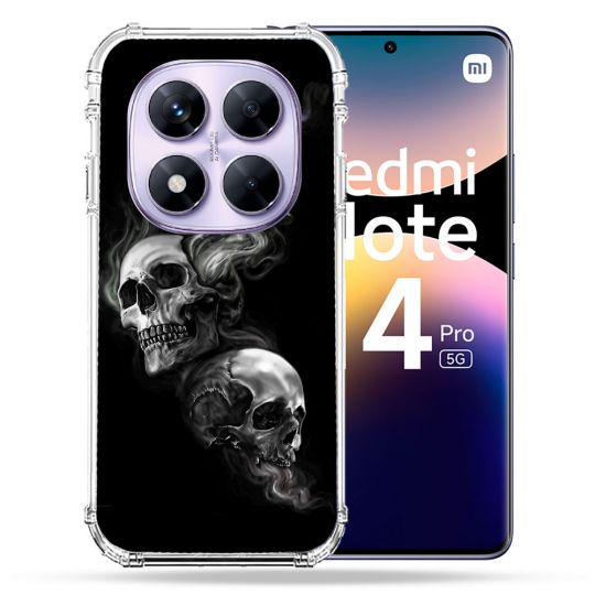Coque Renforcée Pour Xiaomi Redmi Note 14 PRO 5G Tete de Mort Triple