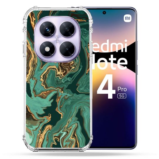 Coque Renforcée Pour Xiaomi Redmi Note 14 PRO 5G Texture Marbre Vert