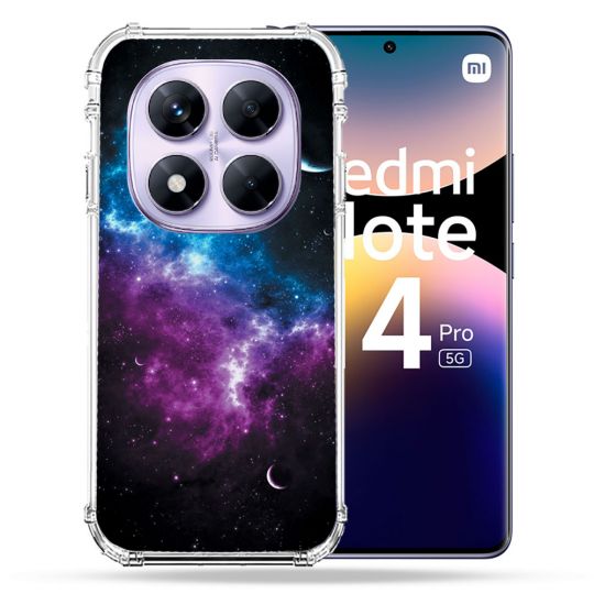 Coque Renforcée Pour Xiaomi Redmi Note 14 PRO 5G Univers Bleu Violet