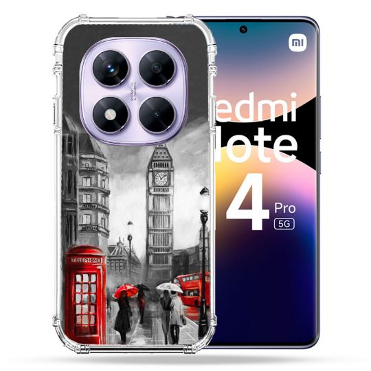 Coque Renforcée Pour Xiaomi Redmi Note 14 PRO 5G Voyage Angleterre Londres Vintage
