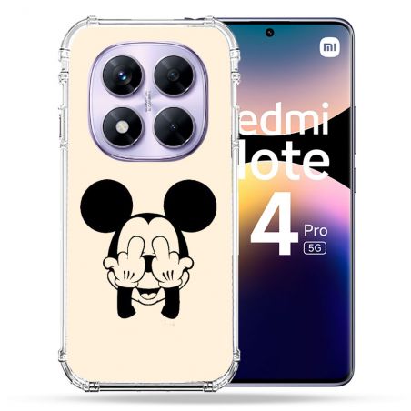 Coque Renforcée Transparente Pour Xiaomi Redmi Note 14 PRO 5G Mickey doigt