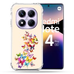 Coque Renforcée Transparente Pour Xiaomi Redmi Note 14 PRO 5G Papillon Multicolore