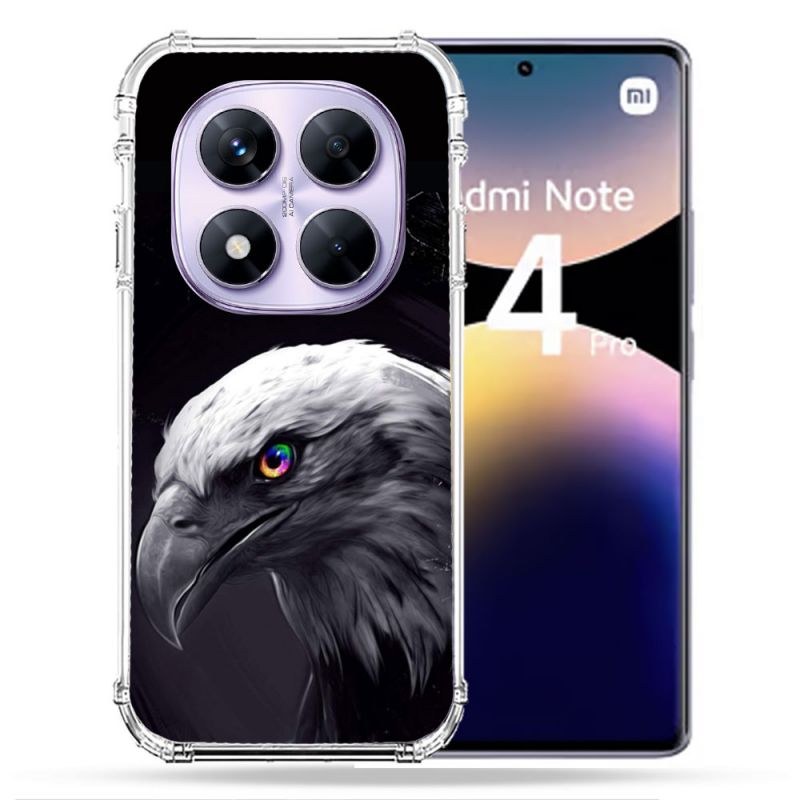 Coque Renforcée Pour Xiaomi Redmi Note 14 PRO 4G Animal Aigle Royal Noir