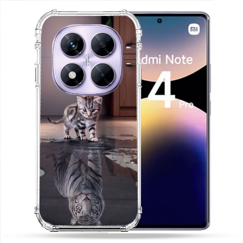 Coque Renforcée Pour Xiaomi Redmi Note 14 PRO 4G Animal Chat Reflet