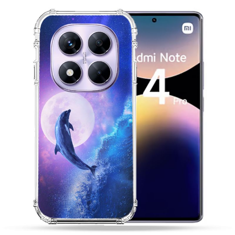 Coque Renforcée Pour Xiaomi Redmi Note 14 PRO 4G Animal Dauphin Vague