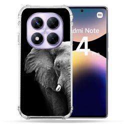 Coque Renforcée Pour Xiaomi Redmi Note 14 PRO 4G Animal Elephant Noir