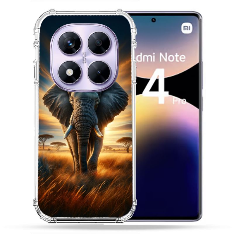 Coque Renforcée Pour Xiaomi Redmi Note 14 PRO 4G Animal Elephant Savane