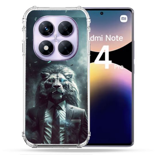 Coque Renforcée Pour Xiaomi Redmi Note 14 PRO 4G Animal Lion Business