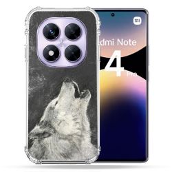 Coque Renforcée Pour Xiaomi Redmi Note 14 PRO 4G Animal Loup Hurlement