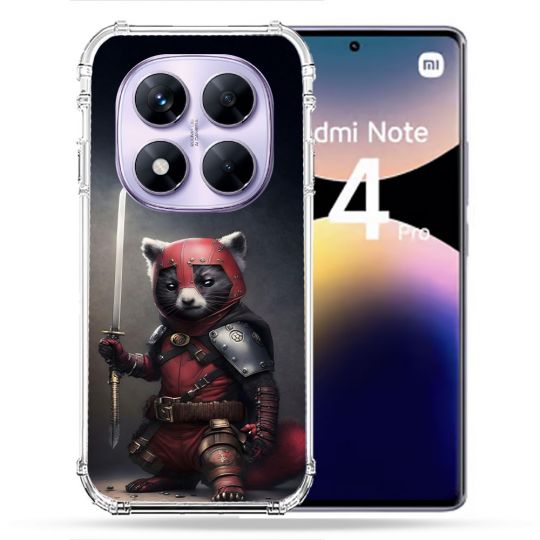 Coque Renforcée Pour Xiaomi Redmi Note 14 PRO 4G Animal Raton Samouraï