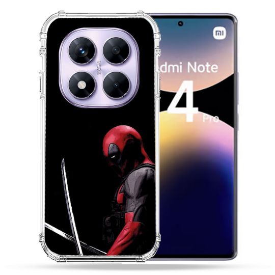 Coque Renforcée Pour Xiaomi Redmi Note 14 PRO 4G Deadpool Epee