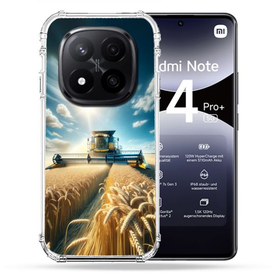 Coque Renforcée Pour Xiaomi Redmi Note 14 PRO PLUS 5G Agriculture Moissonneuse Blé