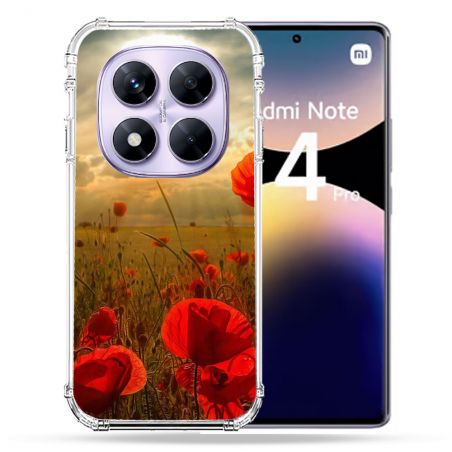 Coque Renforcée Pour Xiaomi Redmi Note 14 PRO 4G Fleur Coquelicot
