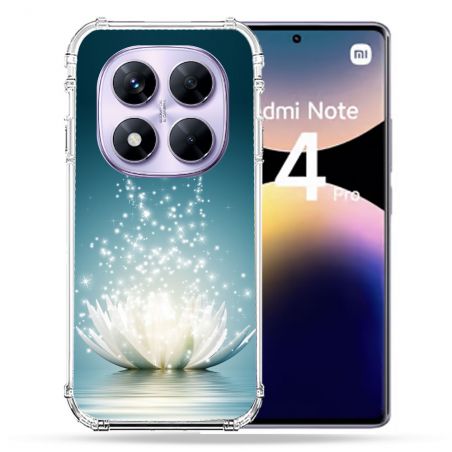 Coque Renforcée Pour Xiaomi Redmi Note 14 PRO 4G Fleur Lotus Blanc
