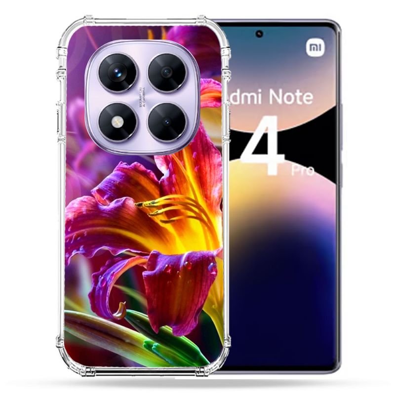 Coque Renforcée Pour Xiaomi Redmi Note 14 PRO 4G Fleur Lys Color
