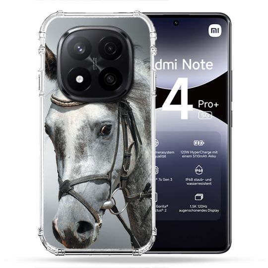 Coque Renforcée Pour Xiaomi Redmi Note 14 PRO PLUS 5G Animal Cheval Blanc