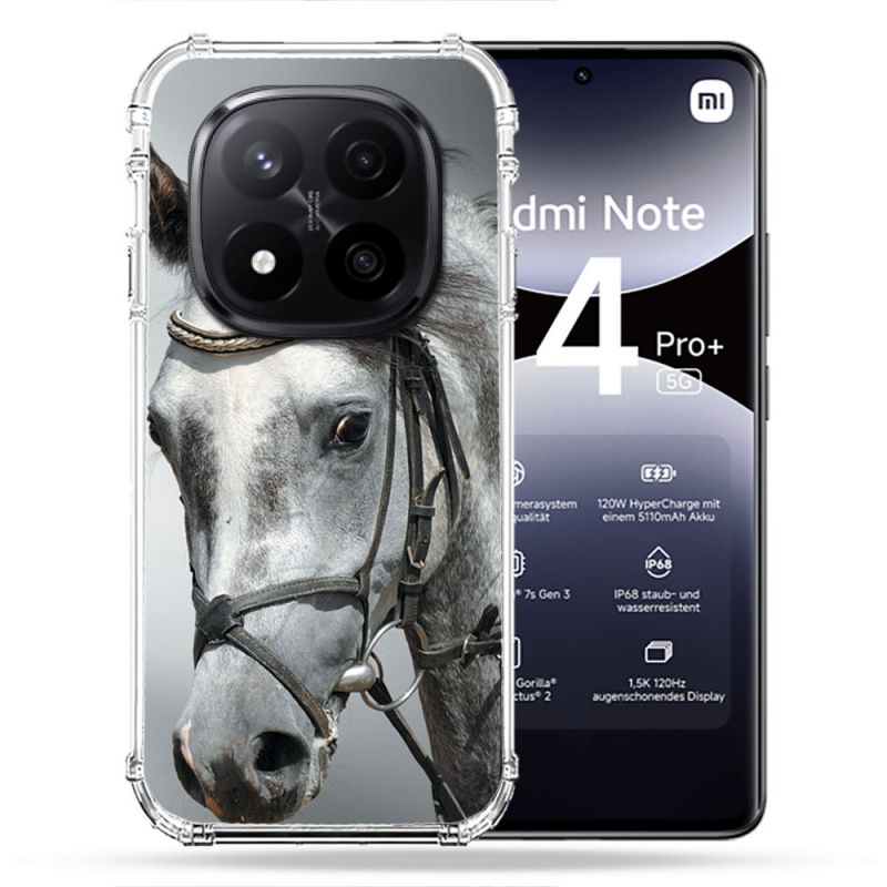 Coque Renforcée Pour Xiaomi Redmi Note 14 PRO PLUS 5G Animal Cheval Blanc