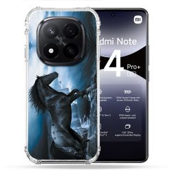 Coque Renforcée Pour Xiaomi Redmi Note 14 PRO PLUS 5G Animal Cheval Noir