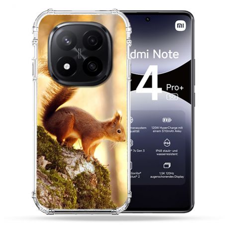 Coque Renforcée Pour Xiaomi Redmi Note 14 PRO PLUS 5G Animal Ecureuil Bois