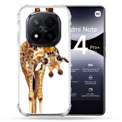 Coque Renforcée Pour Xiaomi Redmi Note 14 PRO PLUS 5G Animal Girafe Blanche