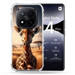 Coque Renforcée Pour Xiaomi Redmi Note 14 PRO PLUS 5G Animal Girafe Savane