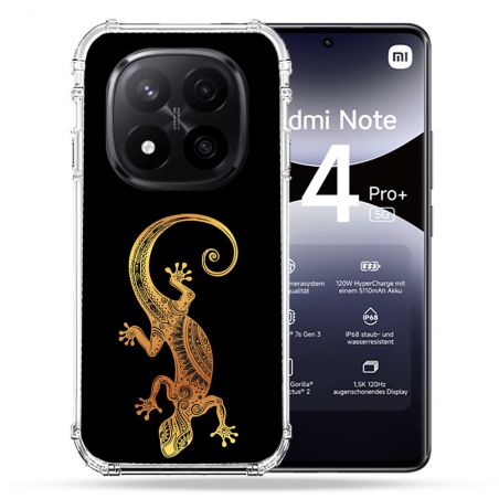 Coque Renforcée Pour Xiaomi Redmi Note 14 PRO PLUS 5G Animal Lezard Noir