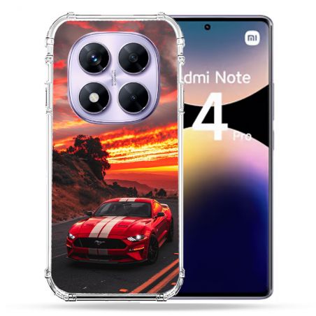 Coque Renforcée Pour Xiaomi Redmi Note 14 PRO 4G Ford Mustang GT500 Rouge